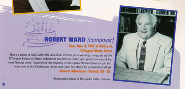 80th Birthday of Robert Ward